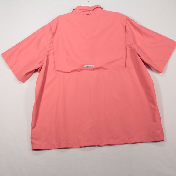 Habit Shirt Men's 2XL Salmon Short Sleeve Solid 40+ Solar Factor Polyester - Picture 7 of 8
